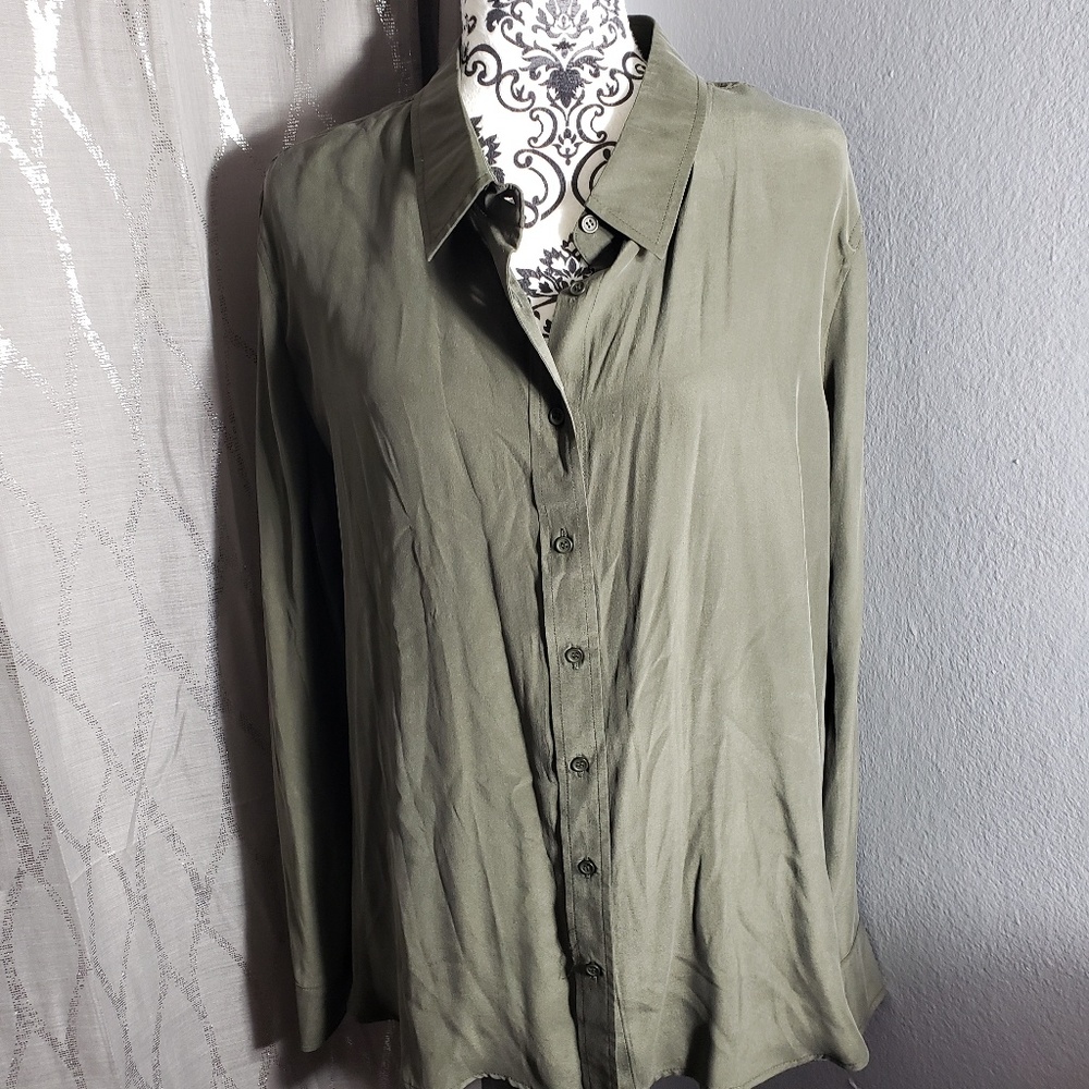Womens XXL 100% Silk Blouse